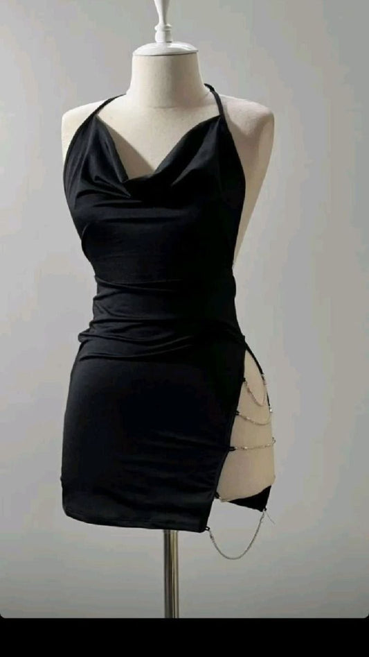 Black Short Party Dress, Birthday Outfits, Homecoming Dress S6933