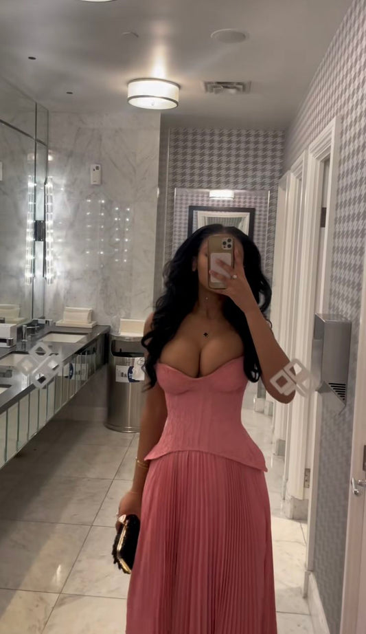 Sexy pink long party prom dress evening dress S6772