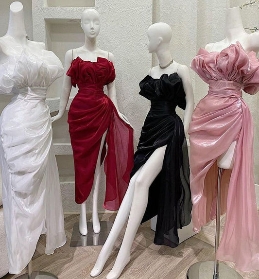 Strapless Sleeveless Formal Party Dress Tulle Prom Dress S5924