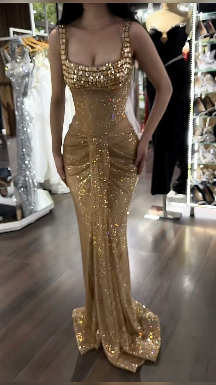 Sparkly Mermaid Long Prom Dress Long Formal Dress S6179