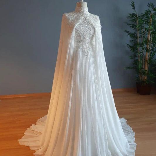 Muslim Wedding Party Gowns Long Wedding Dress For Women S6519