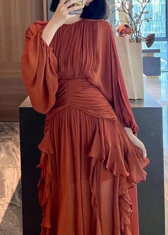 Elegant O-Neck Party Chiffon Prom Dresses Long Evening Dress S6233