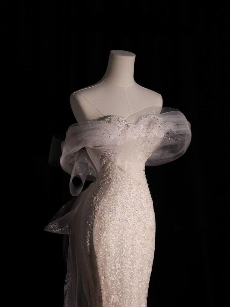 Off The Shoulder Wedding Dresses Long Bridal Gowns S6562