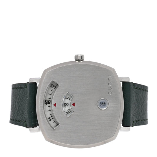 Stainless Steel Calfskin 35mm Grip Quartz Watch Green