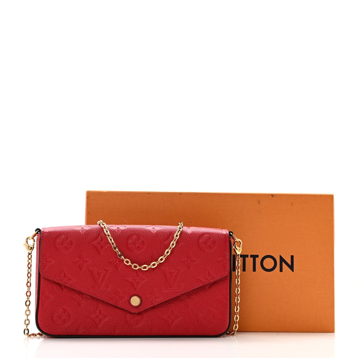 Empreinte Pochette Felicie Chain Wallet Scarlet