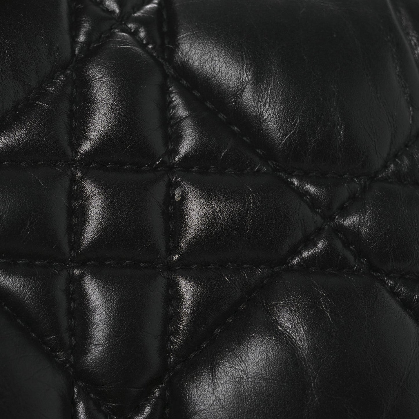 Calfskin Macrocannage Mini Caro Bag Black