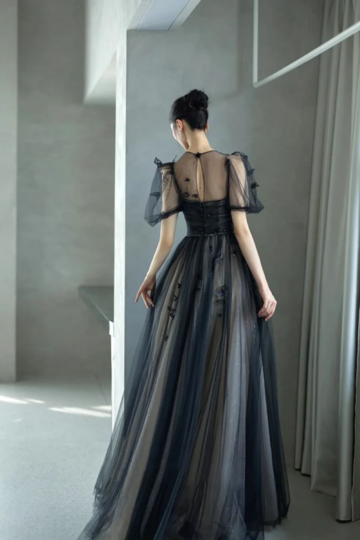 Black Elegant Formal Evening Dress S2753