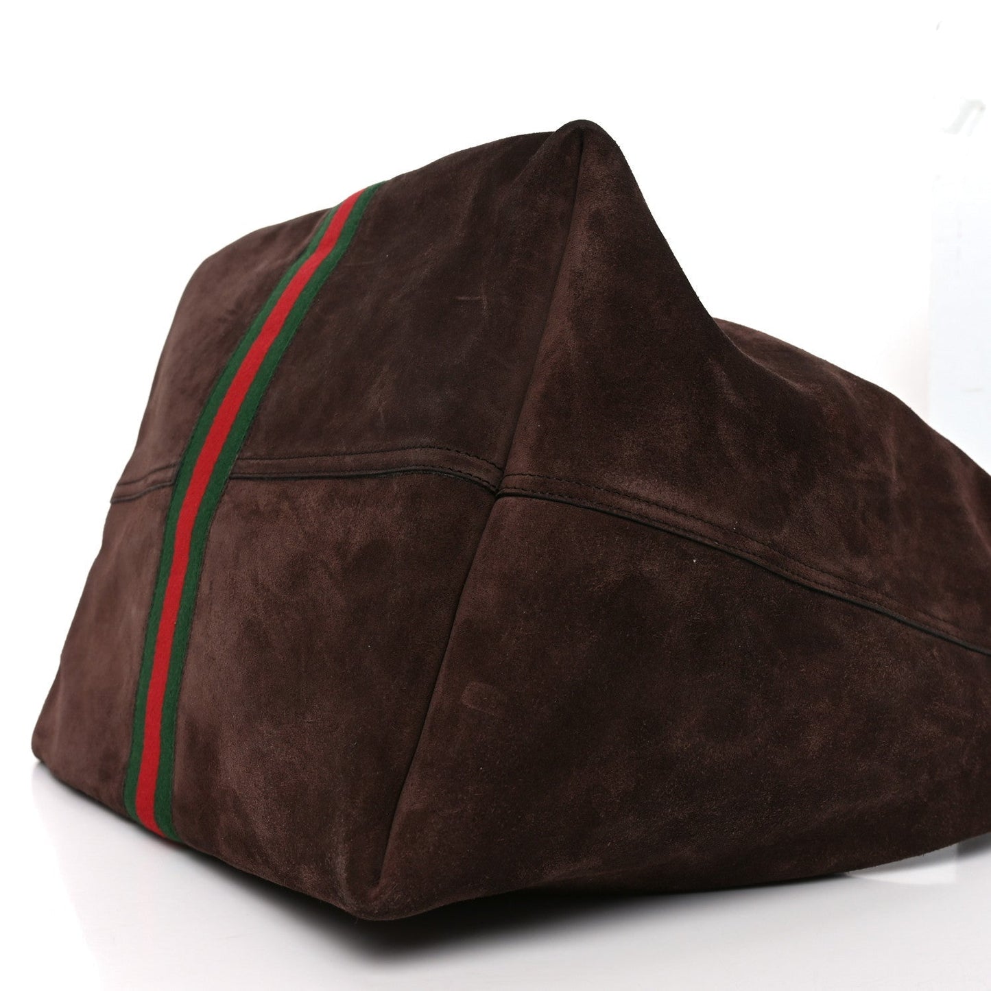 Suede Textured Dollar Calfskin Web Medium Jackie 1961 Crossbody Bag Brown