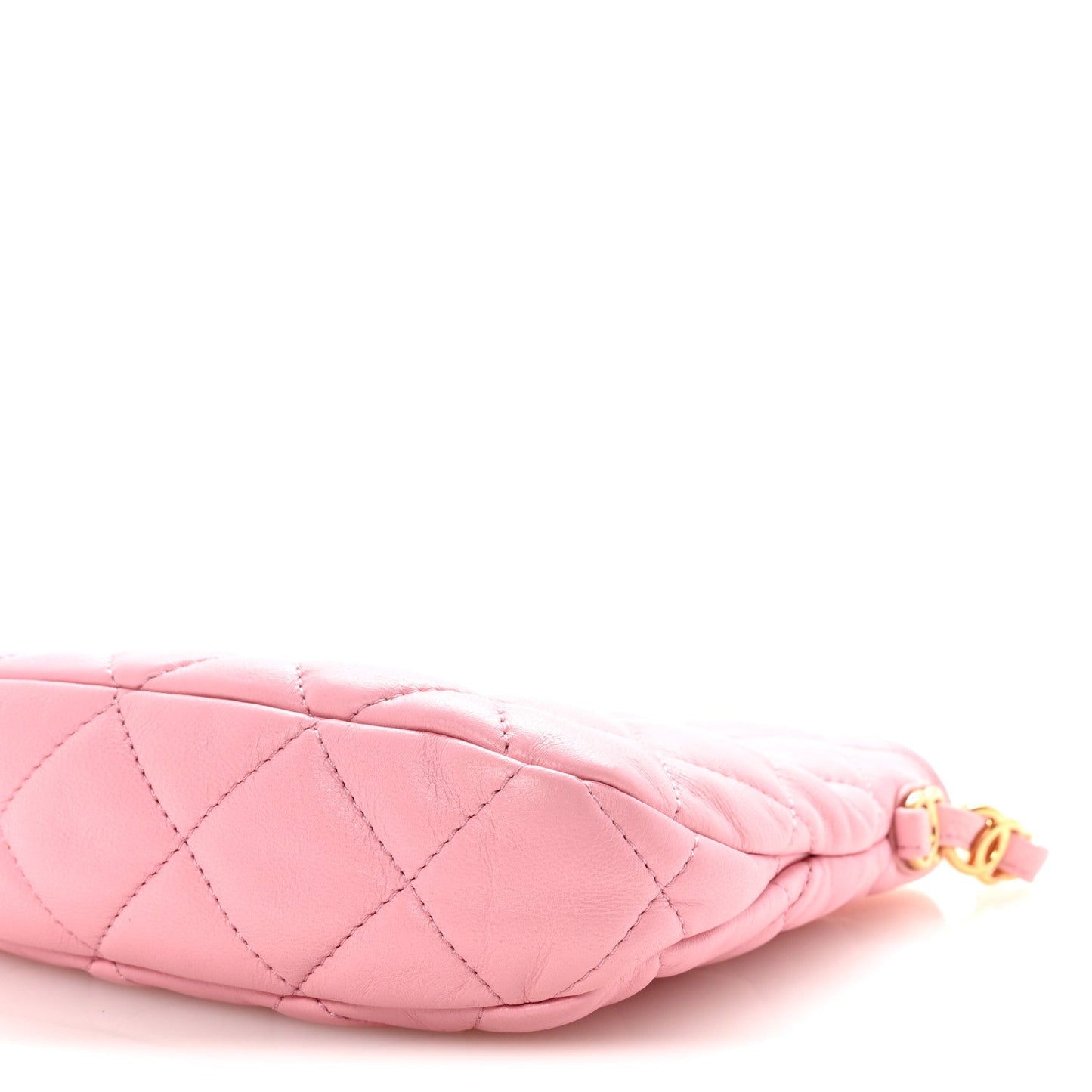 Lambskin Quilted CC Links Hobo Light Pink