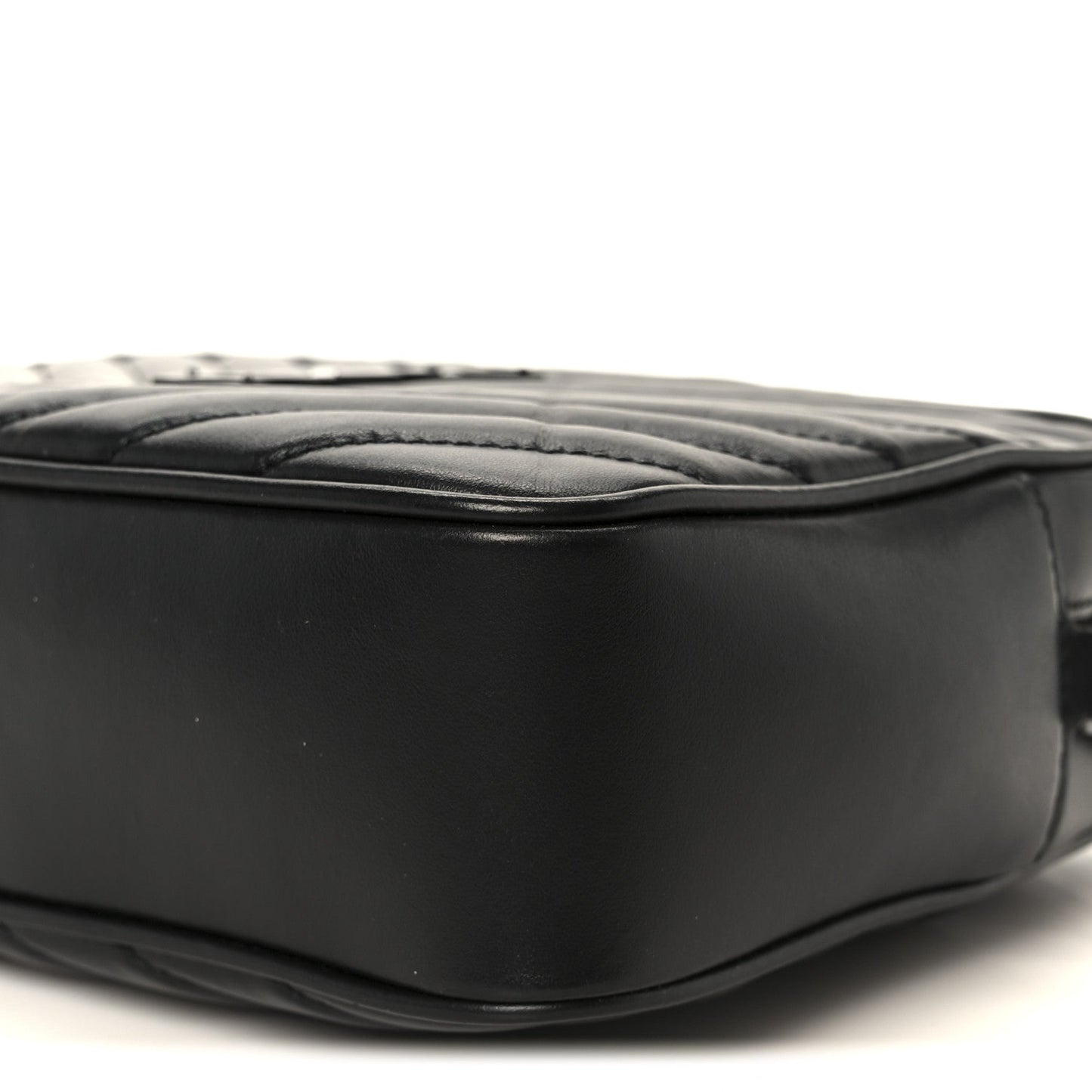 Calfskin Matelasse Monogram Monochrome Lou Camera Bag Black