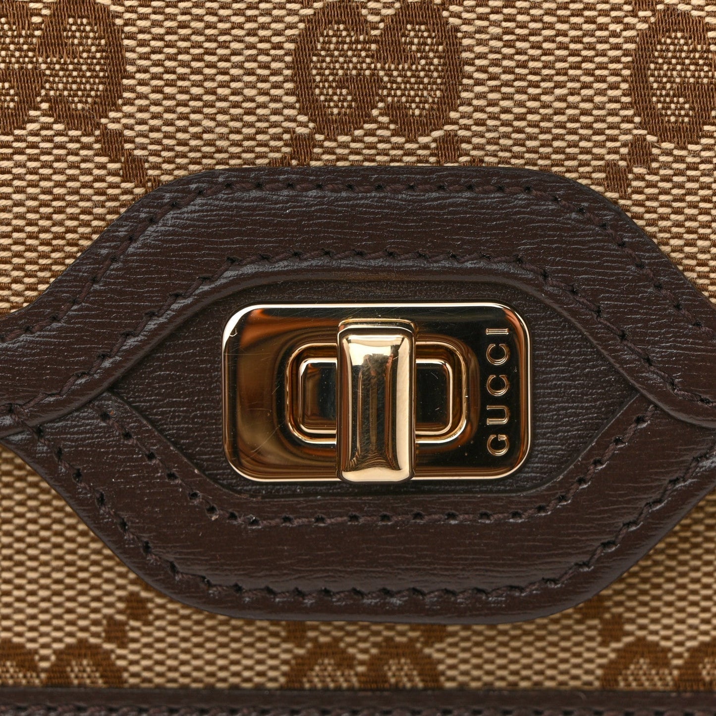 GG Monogram Mini Luce Shoulder Bag Beige Ebony