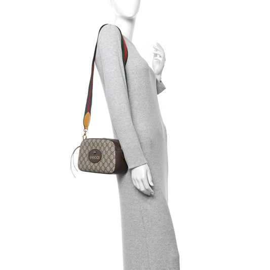 GG Supreme Monogram Web Neo Vintage Shoulder Bag Beige New Acero Crop