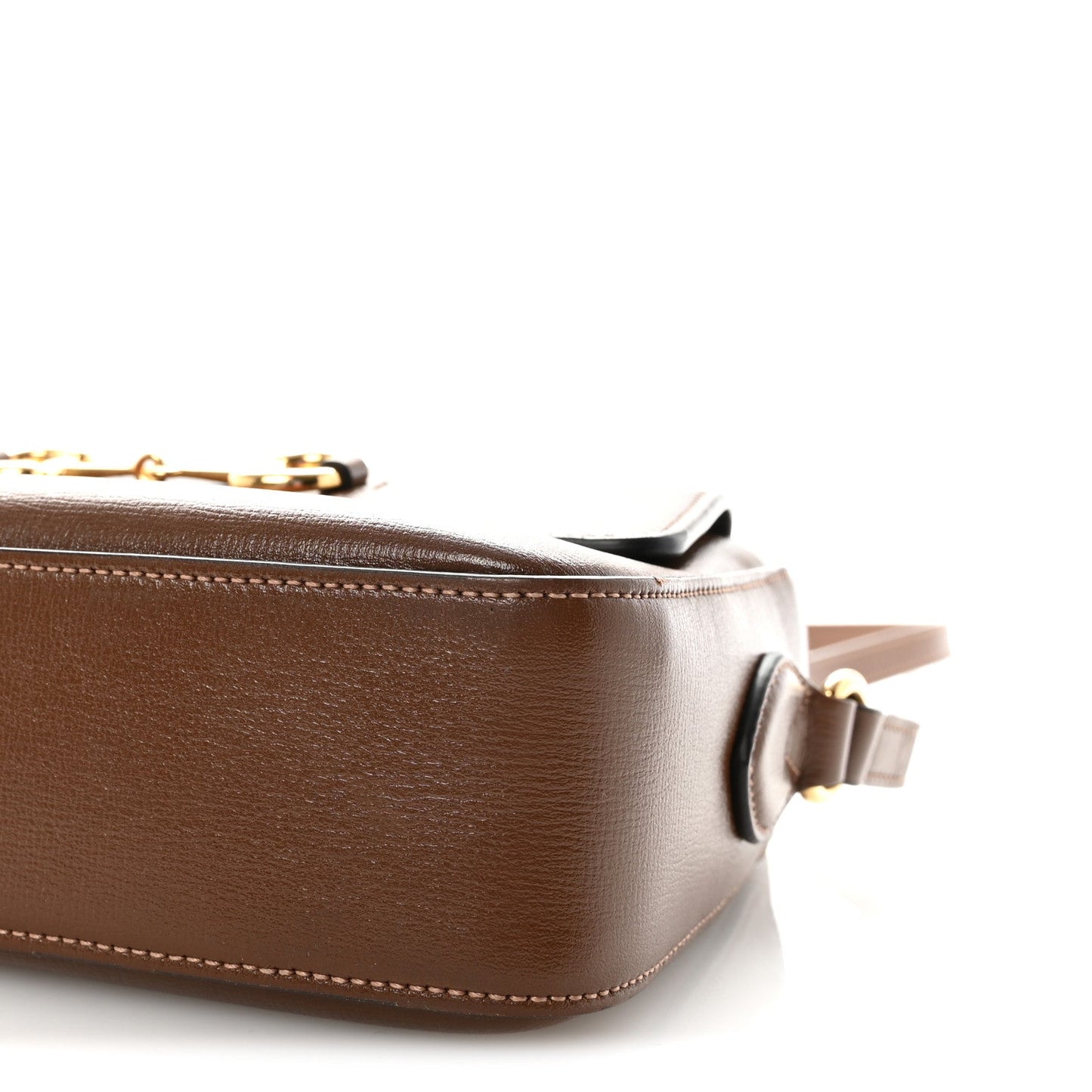 Azalea Calfskin Small Horsebit 1955 Shoulder Bag Brown Sugar