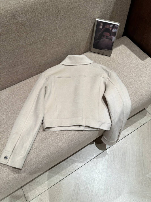 HM 25Ss Coat Off White Wool 304014