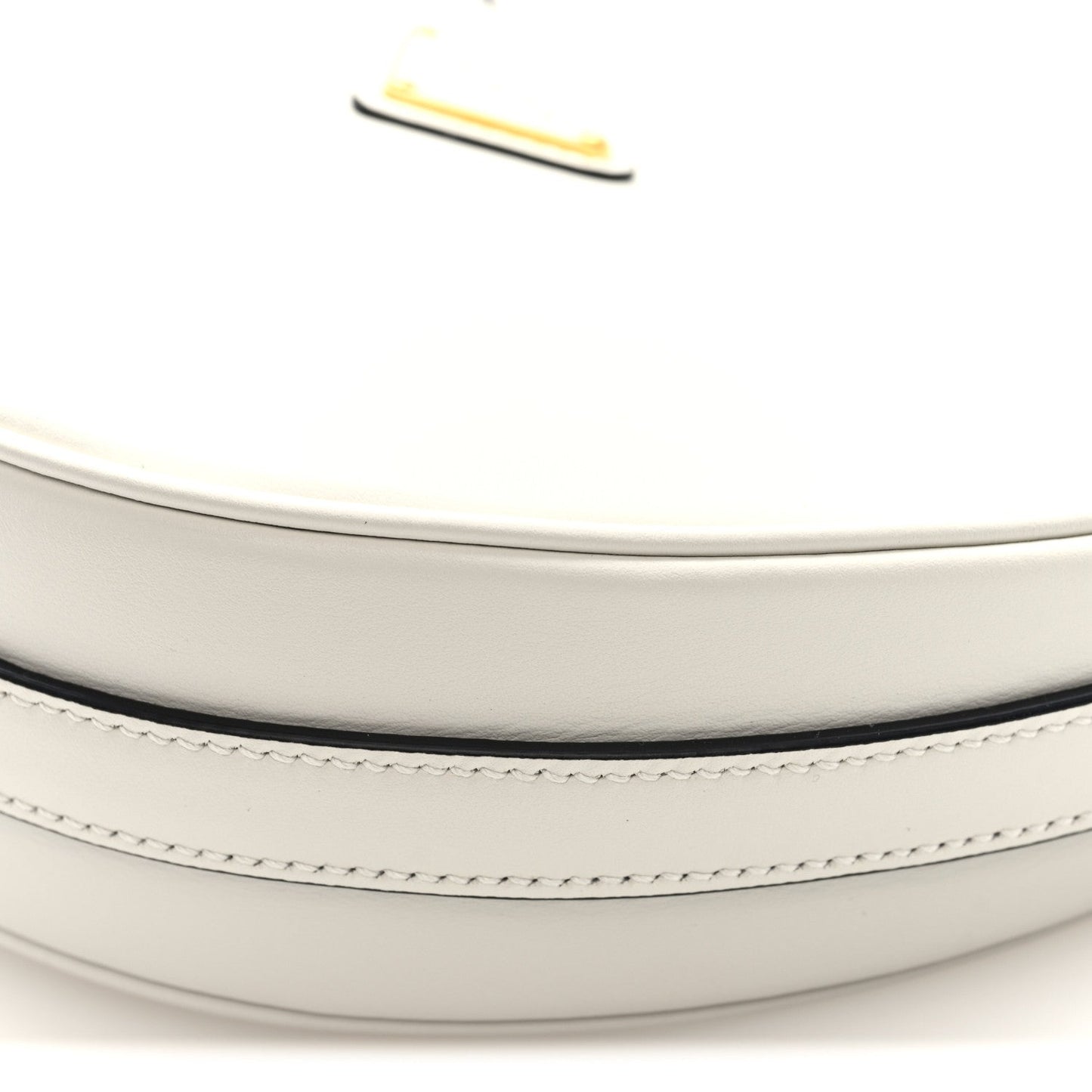 Soft Calfskin Arque Shoulder Bag White