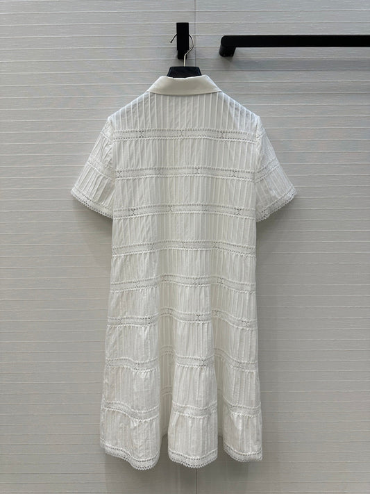 Celine 25 Shirt dress White Cotton
