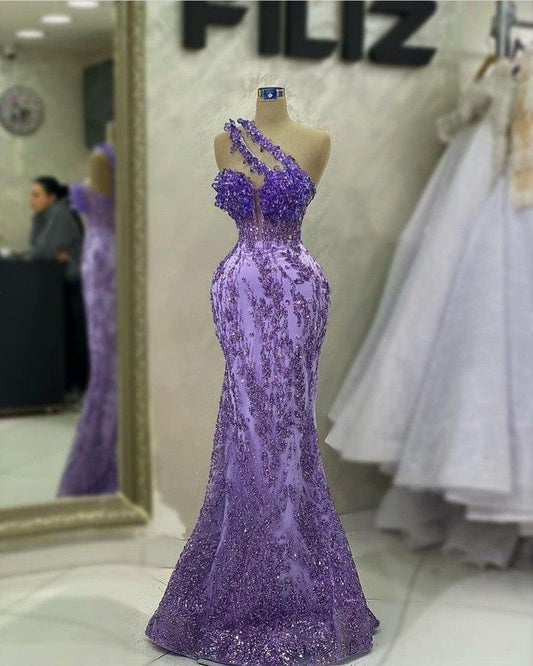 Sexy Purple Prom Dress for Women,Elegant Evening Dress Mermaid Style Special Occasion Dress S7240