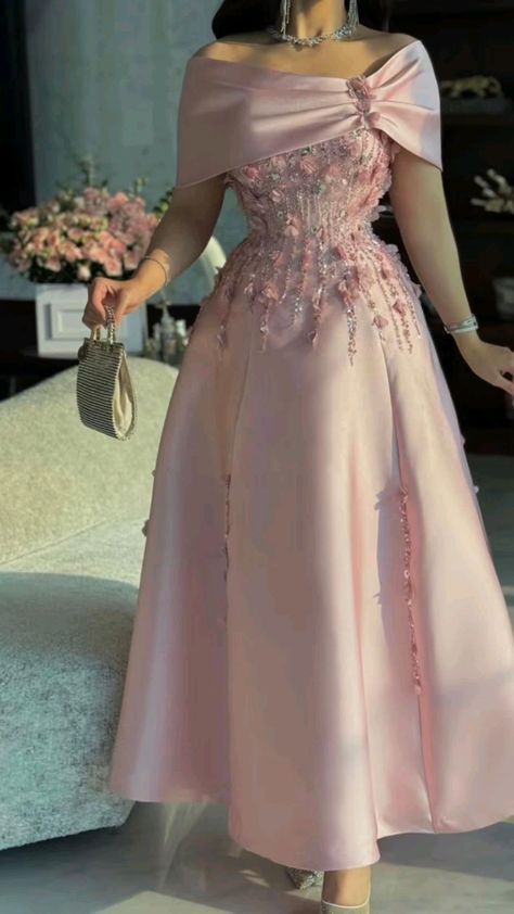 A Line Pink Off Shoulder Birthday Party Dresses Prom Dresses S7050