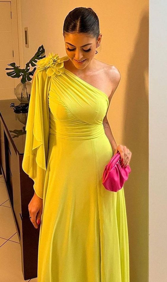 A-Line Evening Gown Elegant Dress Formal Sleeveless Chiffon Prom Dress S5339
