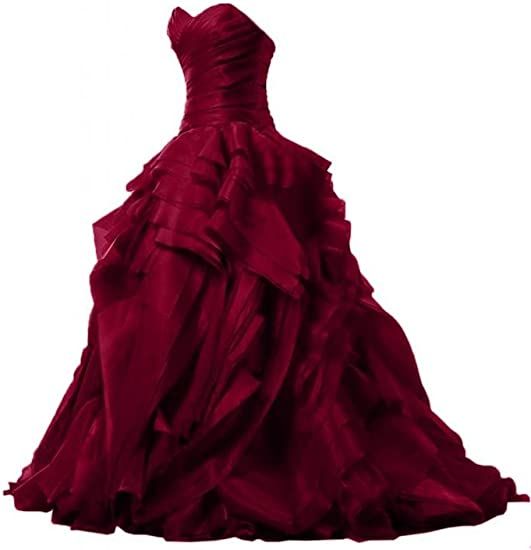 Burgundy Evening Gowns,Ball Gown Formal Dress,Evening Gowns For Teens S7057