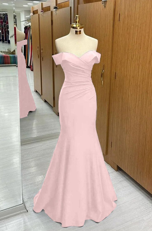 Mermaid Off-the-Shoulder Sweetheart Sleeveless Evening Dress S5628