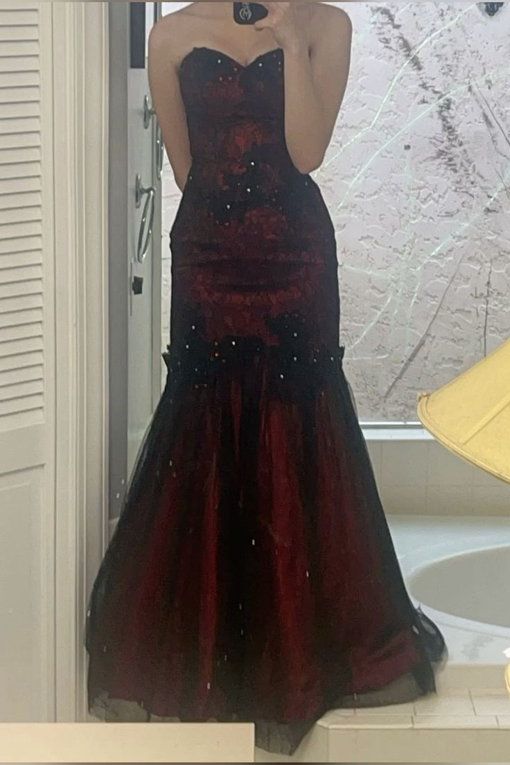 Vintage Long Prom Dress Mermaid Evening Dress S7009