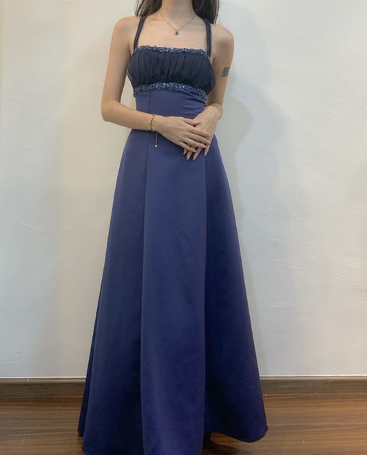 Straps Long Prom Party Dress Evening Gown