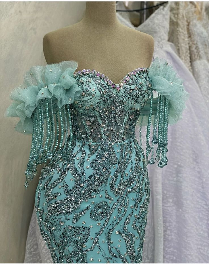 Mermaid Off Shoulder Elegant Evening Gowns Long Prom Dress S7239