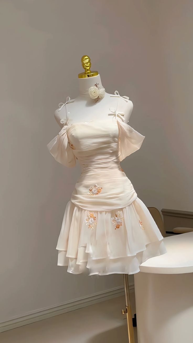 Cute A line Chiffon Straps Homecoming Dress S7040