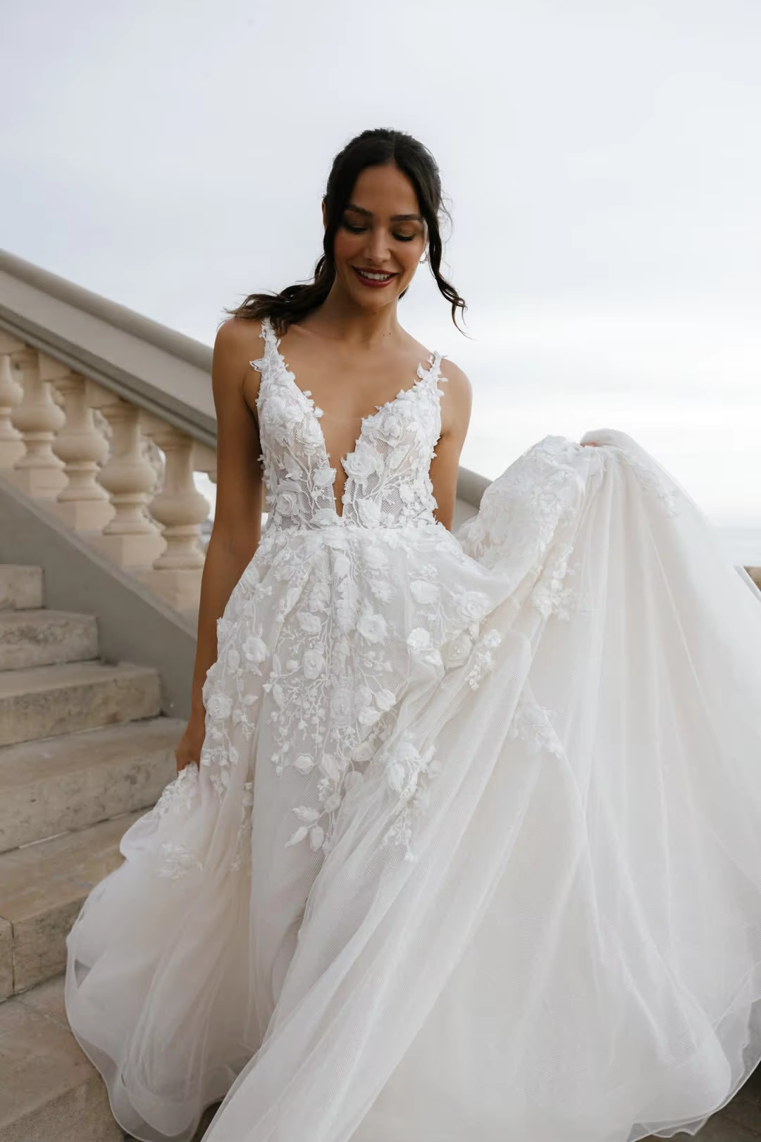 A line lace wedding dresses for women,long beach dresses,classy dresses S7105