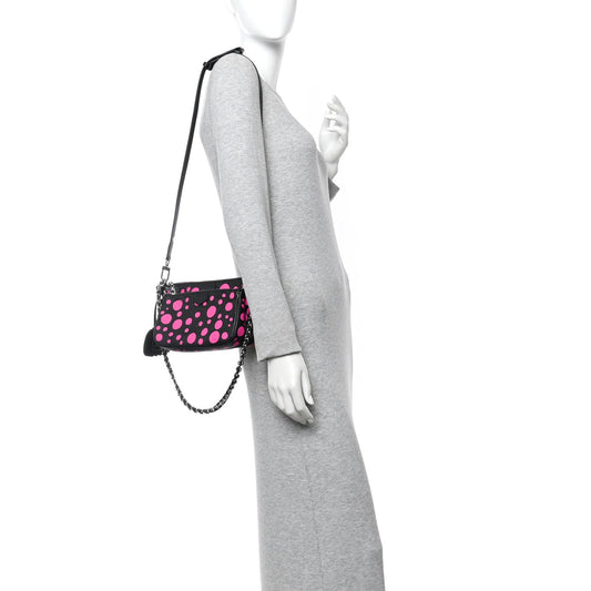 LV X YK Empreinte Multi Pochette Accessories Black Fuchsia