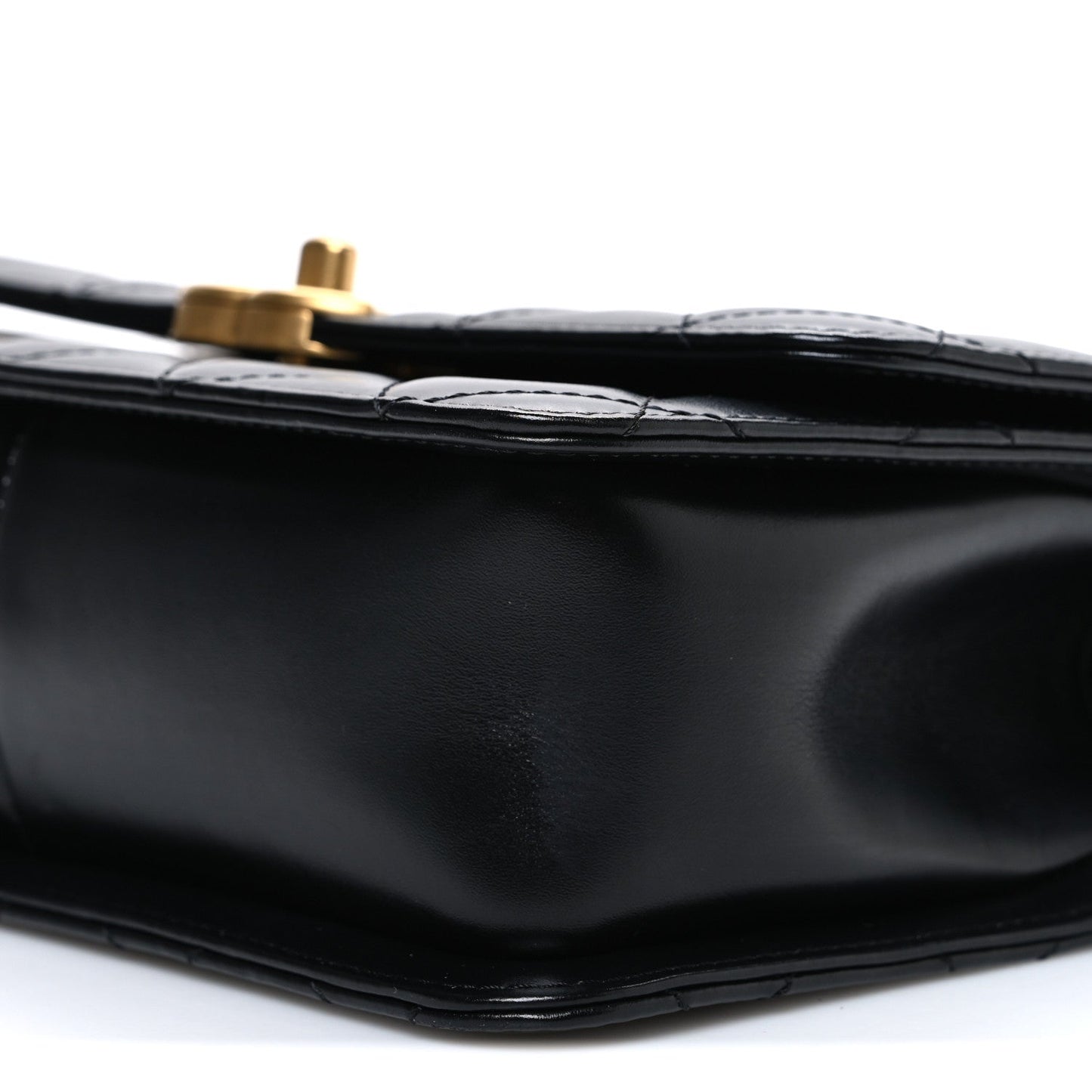 Calfskin Quilted Mini Perfect Fit Flap Black