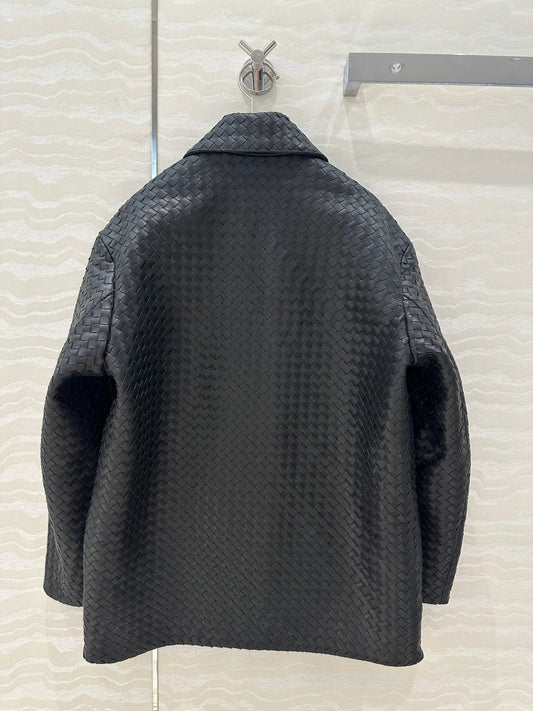 BV Jacket in Black Lambskin