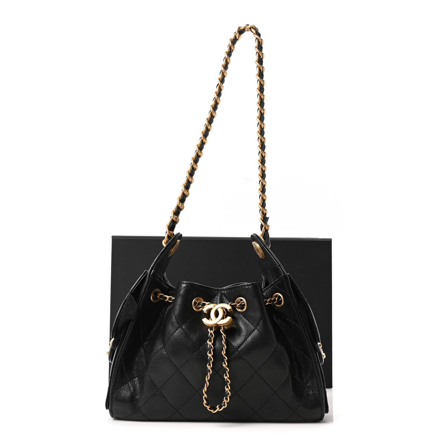 Caviar Quilted Mini Chanel 25 Handbag Black