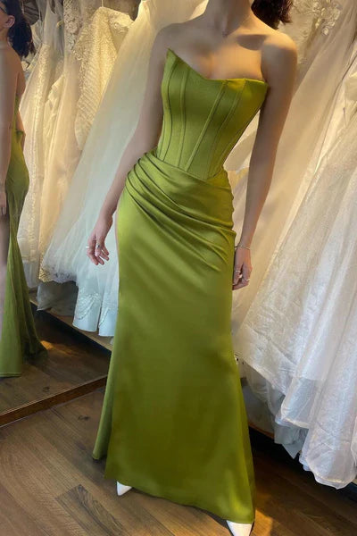 NEW ARRIVAL LONG MERMAID STRAPLESS EVENING PARTY GOWNS TP59