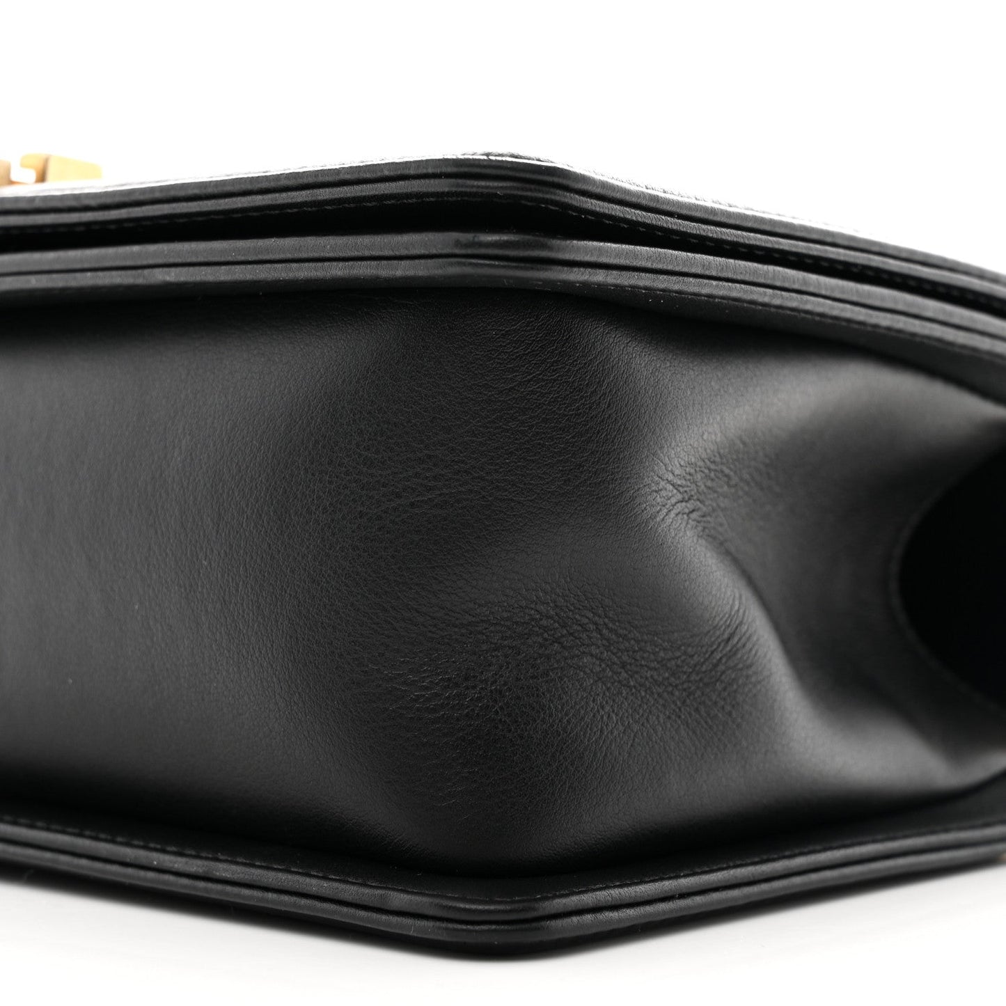 Lambskin Quilted Medium Boy Flap Black