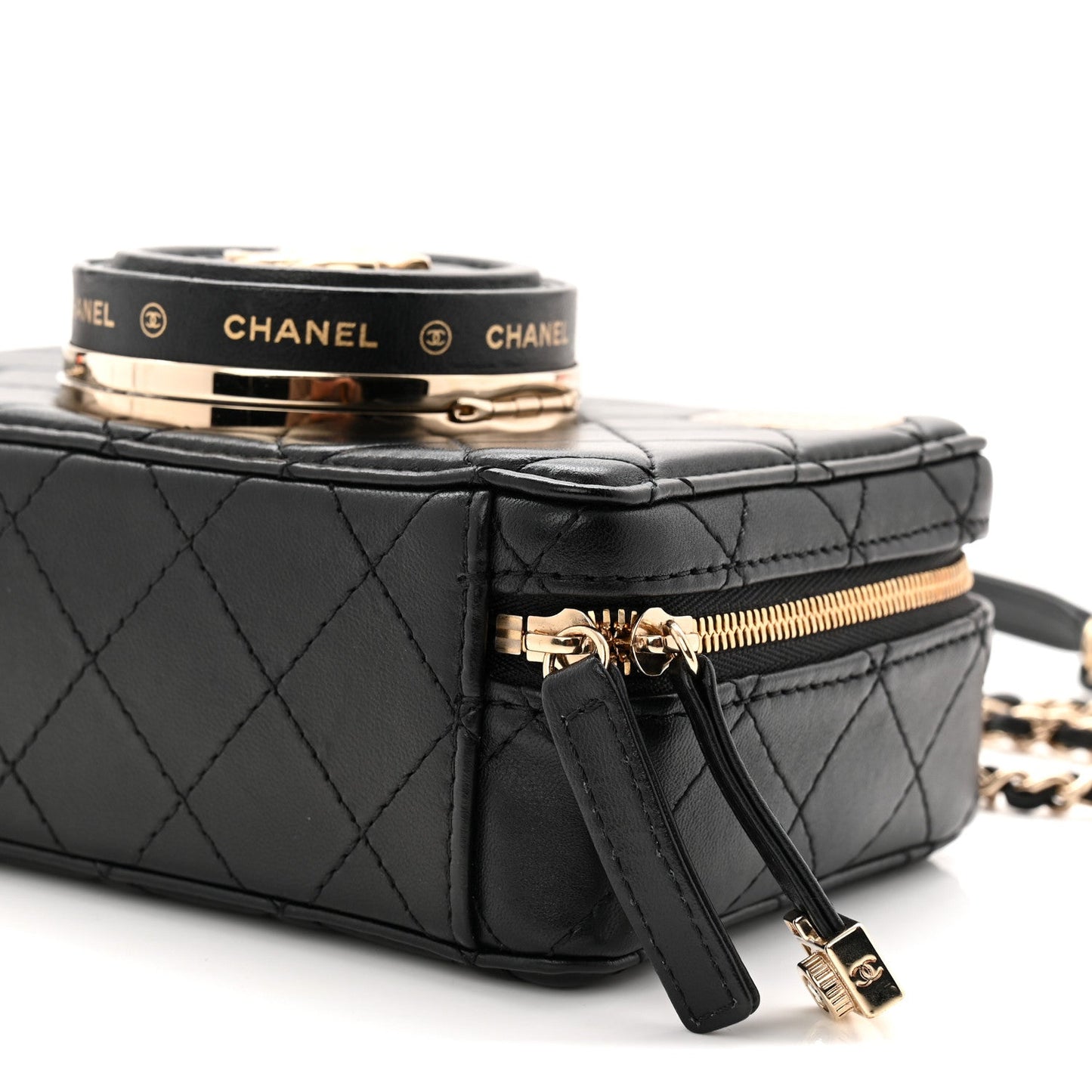 Lambskin Quilted Coco Click Bag Black