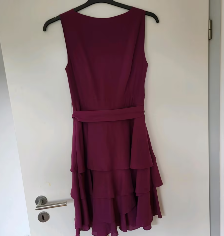 V-neck Draping Sash Chiffion Short Prom Dress,homecoming dress S2946
