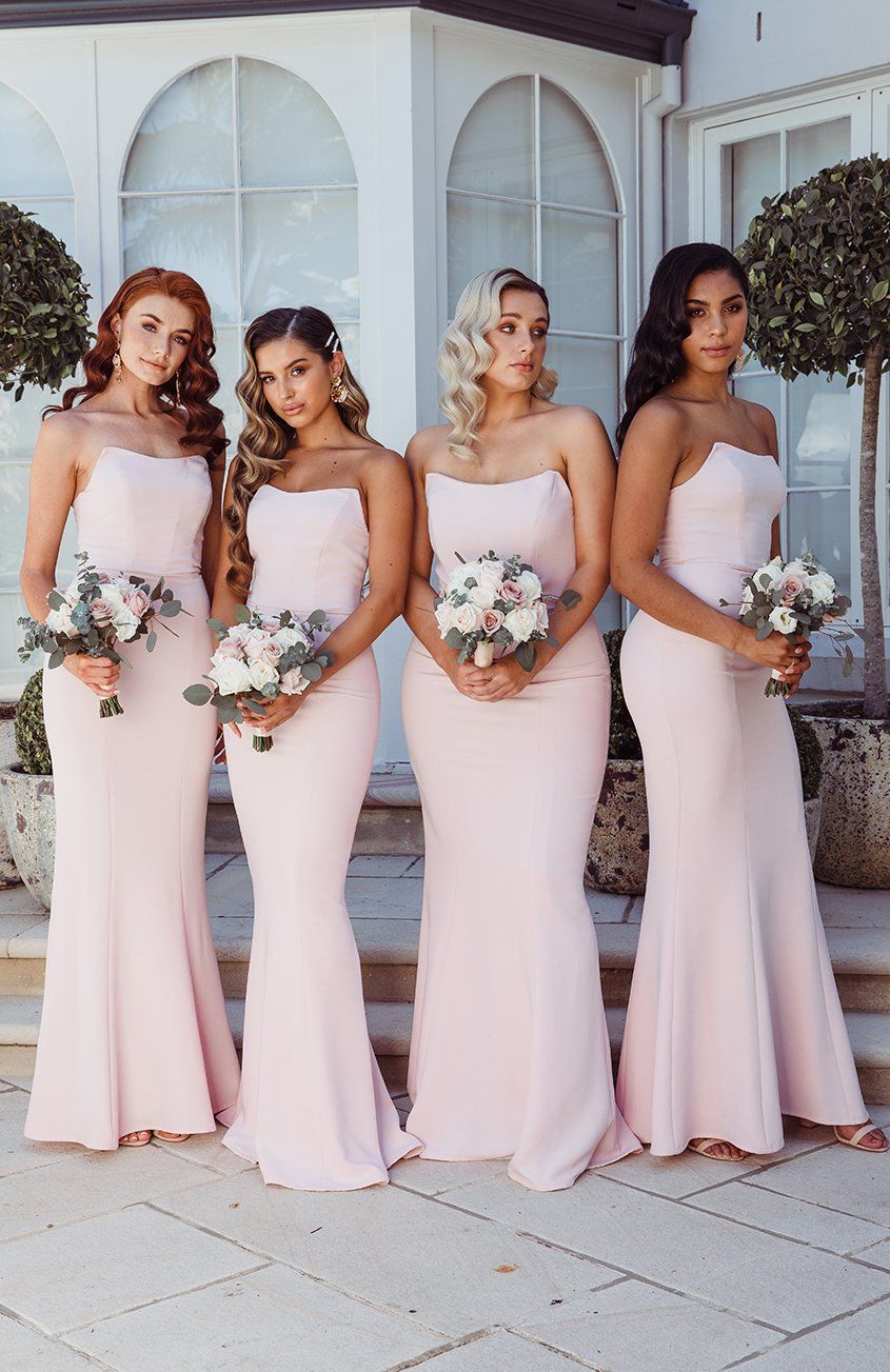 PM069,Pink sleeveless bridesmaid dress long sheath cheap bridesmaid dresses