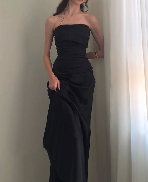 Sexy Sheath Starpless Black Evening Party Dresses S2396