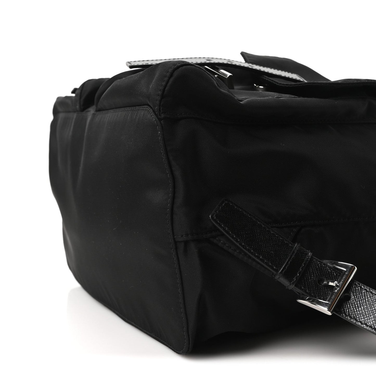 Tessuto Nylon Saffiano Medium Backpack Black