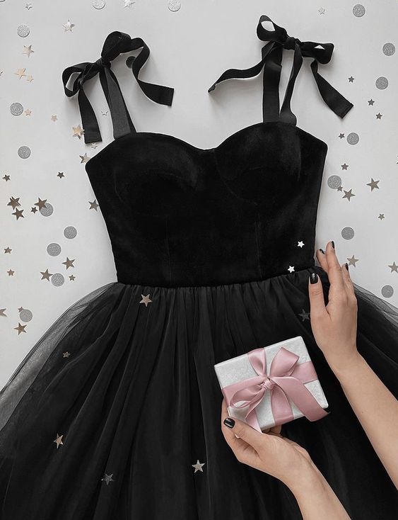 a-line black prom dresses shinny praty gown fg1224