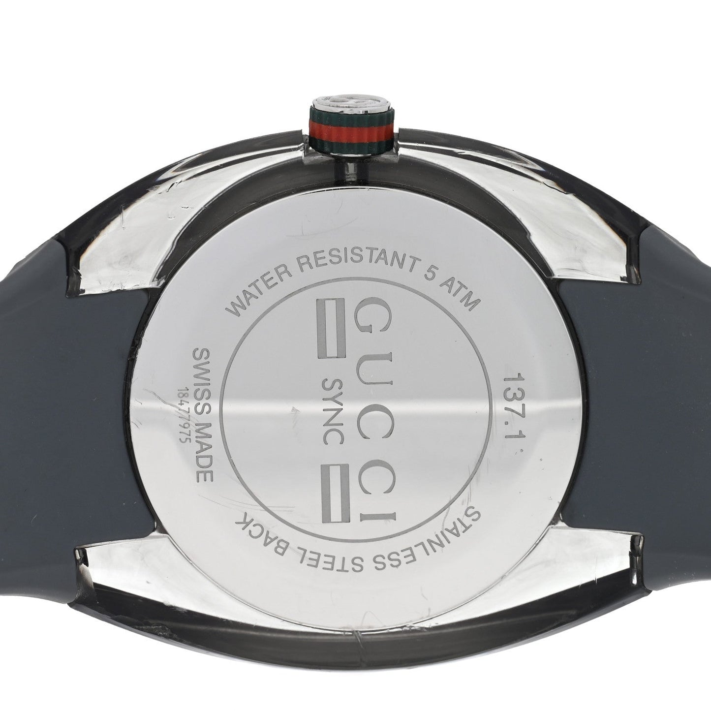 Stainless Steel Rubber 46mm Sync Web Quartz Watch Grey