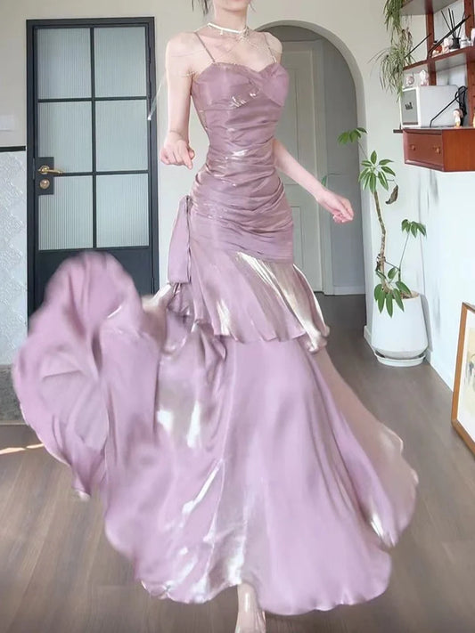 Ruffled evening dress birthday dress mermaid party dress S5945