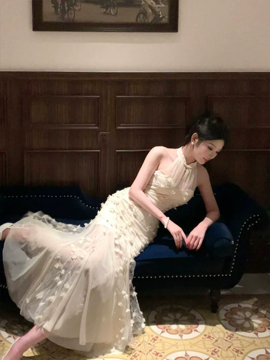 embroidered dress mermaid evening dress long party dress S5973