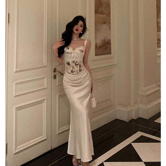 New sexy lace top + skirt two piece suit for women long party dress S5594