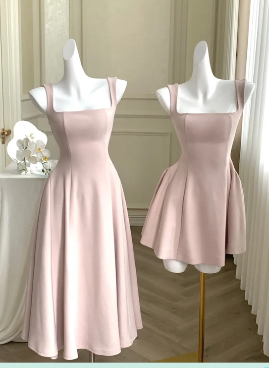 Elegant Party Dress Women White Midi Dress Vintage Birthday Casual A Line Dresses S5400