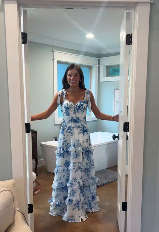 Elegant Evening Dress Chiffon Split Formal Dresses