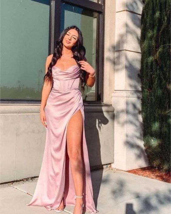 Spaghetti Straps Mermaid Evening Formal Long Prom Dresses S5189