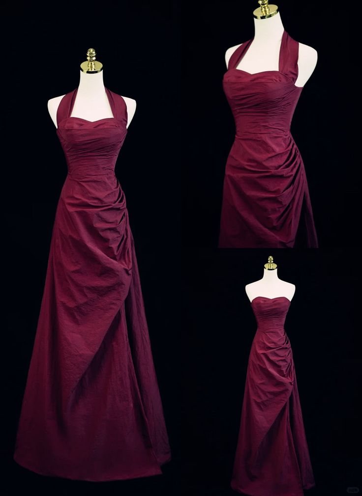A-line Halter Sweetheart Long Party Dress, A-line Prom Dress S5351
